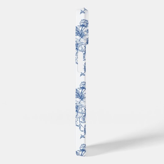 青い花柄 Case-Mate iPhoneケース (裏面 / 右)