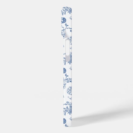 青い花柄 Case-Mate iPhoneケース (裏面 / 左)