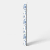 青い花柄 SAMSUNG GALAXYケース (左側面)