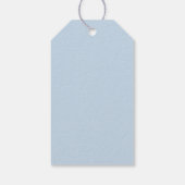 青い花模様と金ゴールドクロスボーイバプテスマありがとう ギフトタグ (裏面)