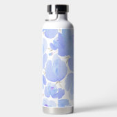 青い花模様ウォーターボトル ウォーターボトル (右面)