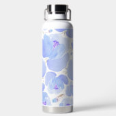 青い花模様ウォーターボトル ウォーターボトル (背面)
