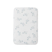 青い花模様 バスマット (正面縦)