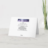 青い花火 7月4日 カスタム グリーティング カード (裏面)