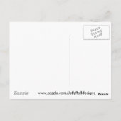 青い花瓶に水仙が入ったタキシード猫 ポストカード (裏面)