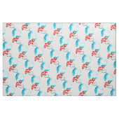 青い花瓶の水彩生け花 ファブリック (ファットクウォーター)