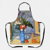 青い花瓶の花，ポールセザンヌ エプロン (正面)