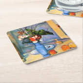 青い花瓶の花,ポールセザンヌ スクエアペーパーコースター (アングル)