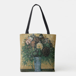 青い花瓶の花 by ポール・セザンヌ ヴィンテージ アート トートバッグ