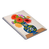 青い花瓶の菊中国のの花 ノートブック (右側)