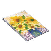 青い花瓶の黄色いデイジー ノートブック (右側)