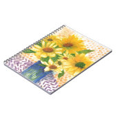 青い花瓶の黄色いデイジー ノートブック (左側)