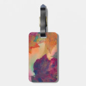 青い花瓶の黄色いデイジー ラゲッジタグ (裏面縦)