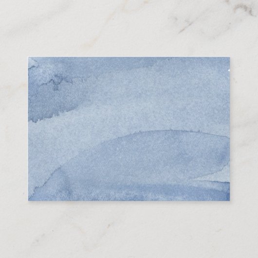 青い花結婚のWebサイト囲いカード エンクロージャーカード (裏面)