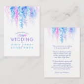 青い花結婚カスケードギフト登録証 エンクロージャーカード (正面/裏面)