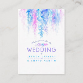 青い花結婚カスケード情報エンクロージャカード エンクロージャーカード