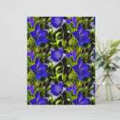 青い花自然模様スクラップブック (スタンド正面)