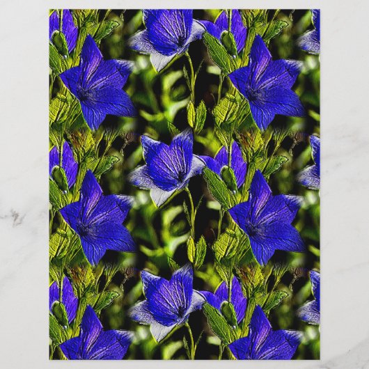 青い花自然模様スクラップブック (正面)