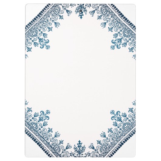 青い花色 クリップボード (裏面)