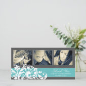 青い花色 | 結婚サンキューカード サンキューカード (スタンド正面)