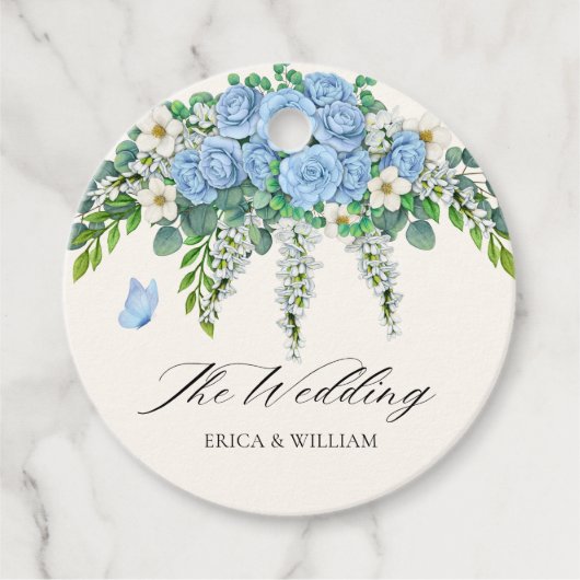 青い花飾り フェイバータグ (正面)