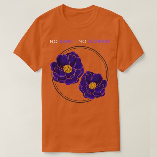青い花1 Tシャツ (デザイン正面)