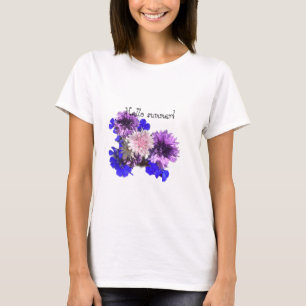 青い花、こんにちは夏! Tシャツ