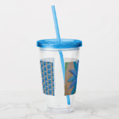 青い花 アクリルタンブラー (左)