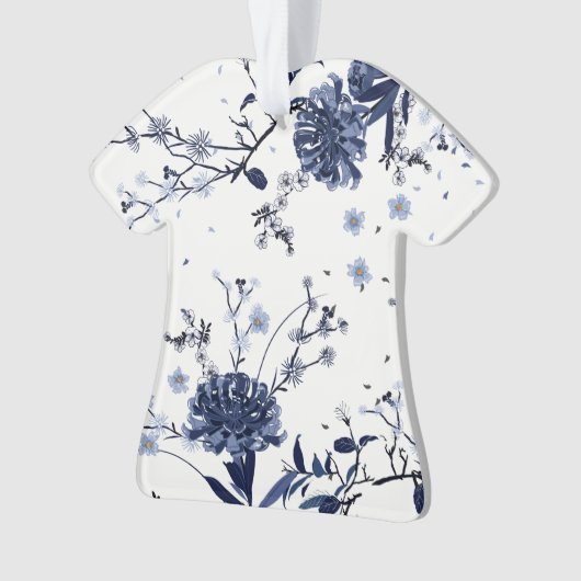 青い花 オーナメント (正面)