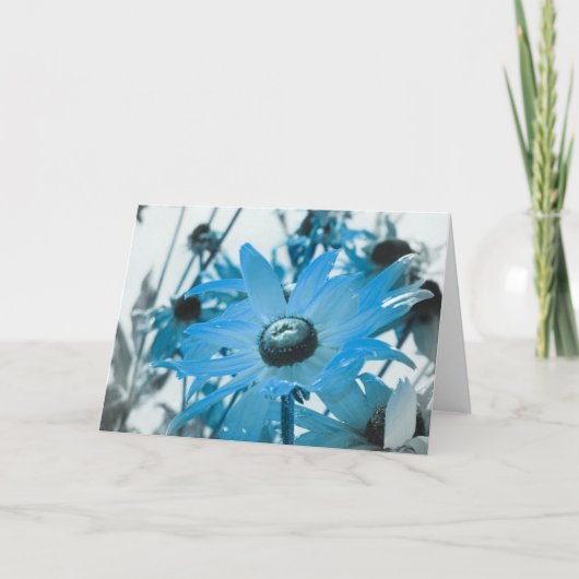 青い花 カード (正面)