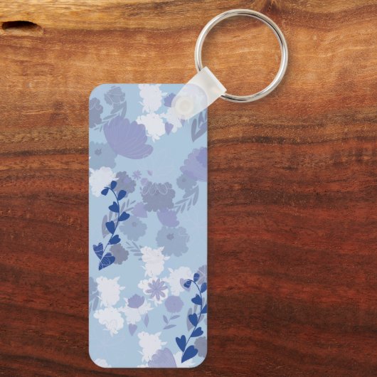 青い花 キーホルダー (裏面)