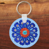 青い花 キーホルダー (正面)