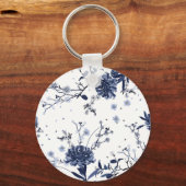 青い花 キーホルダー (正面)