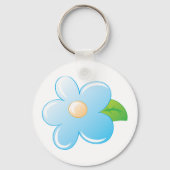 青い花 キーホルダー (正面)