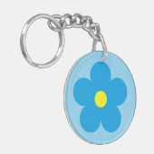 青い花 キーホルダー (正面左)