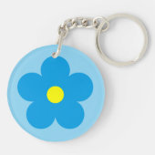 青い花 キーホルダー (裏面)