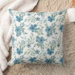 青い花 クッション
