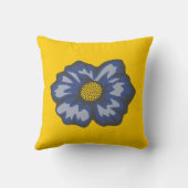 青い花 クッション (裏面)