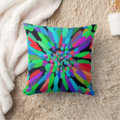 青い花 クッション (ブランケット)