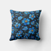 青い花 クッション (裏面)