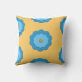 青い花 クッション (裏面)