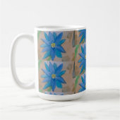 青い花 コーヒーマグカップ (左)