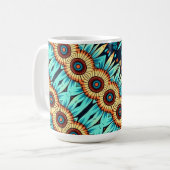 青い花 コーヒーマグカップ (正面左)