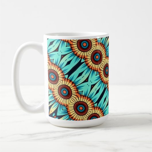 青い花 コーヒーマグカップ (左)