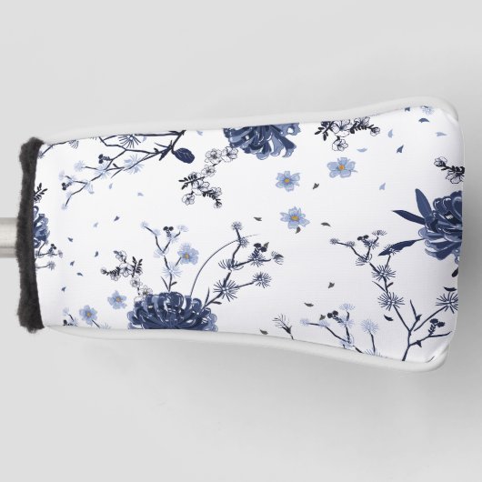 青い花 ゴルフヘッドカバー (正面)