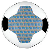 青い花 サッカーボール (回転)