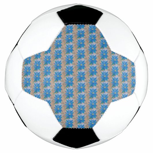 青い花 サッカーボール (正面)