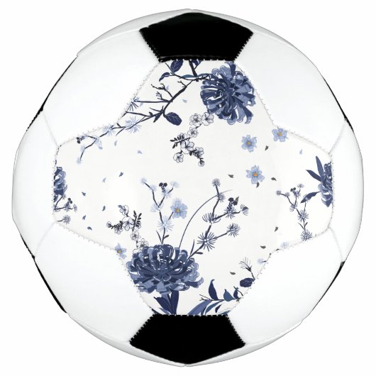 青い花 サッカーボール (正面)