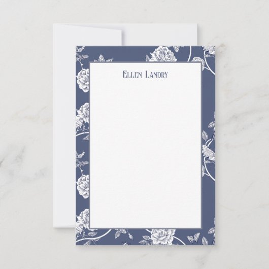 青い花 サンキューカード (正面)