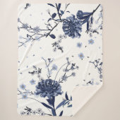 青い花 シェルパブランケット (正面)